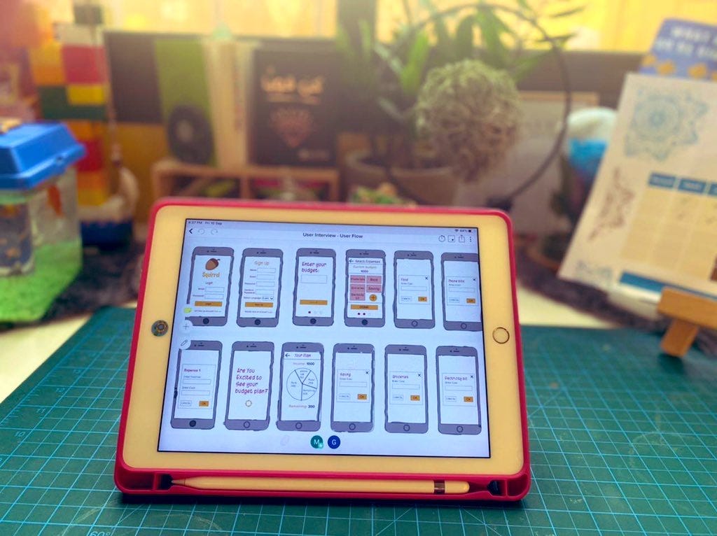 An image of the Ipad shows the updated wireframes.