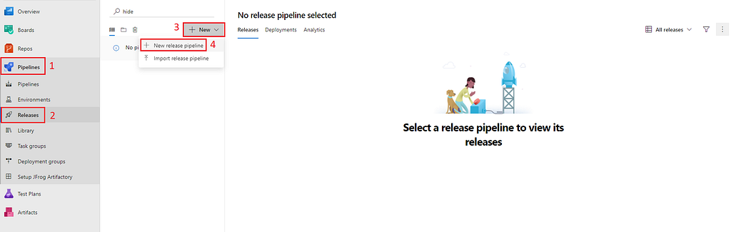 Add a new Azure DevOps Release Pipeline