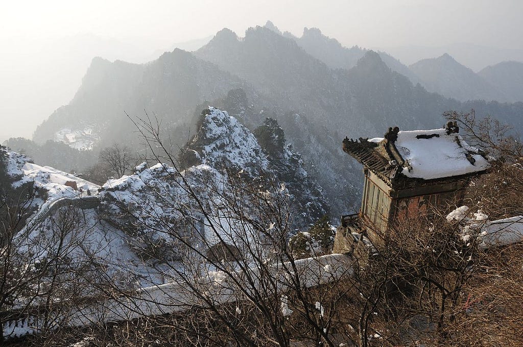 Wudang Mountains in winter