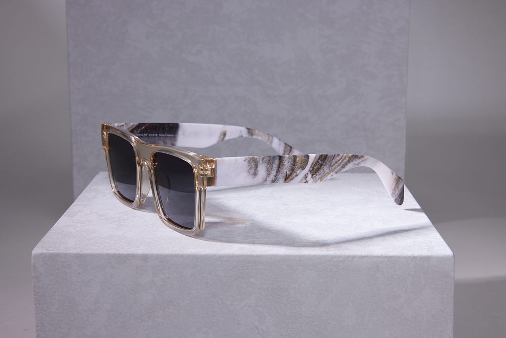 Brown Transparent Full Rim Square Sunglasses