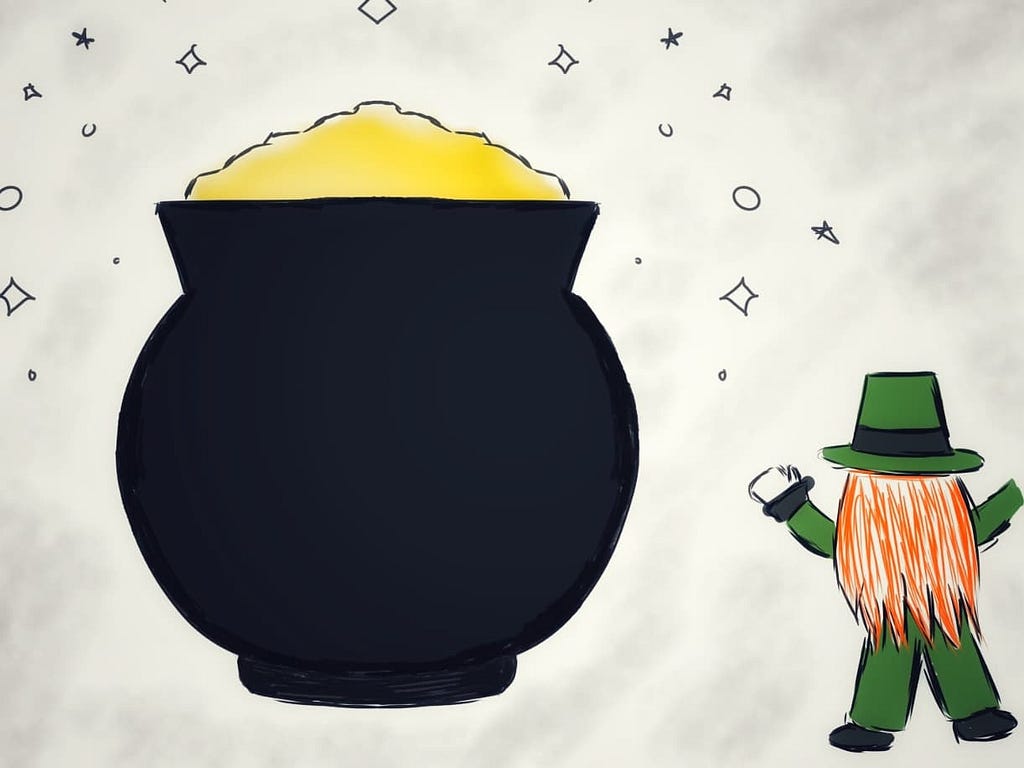 Leprechaun and a Pot of Gold