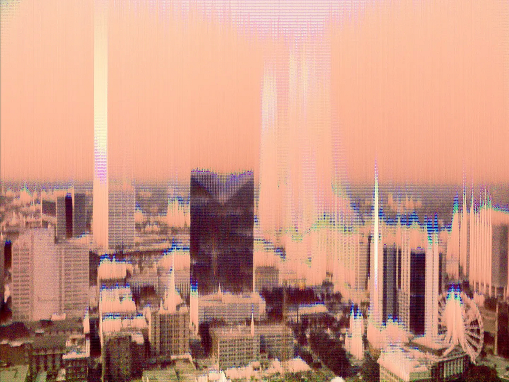 Pixelated view of downtown Atlanta.