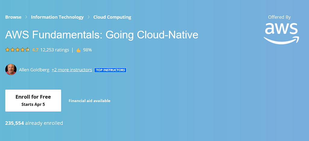 7 Best free AWS Developer Associate Certification Courses on Coursra