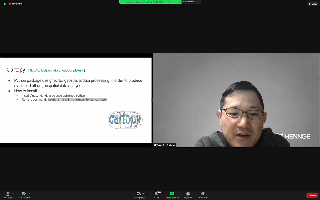 Cartopy introduction by Takehiko Kodama