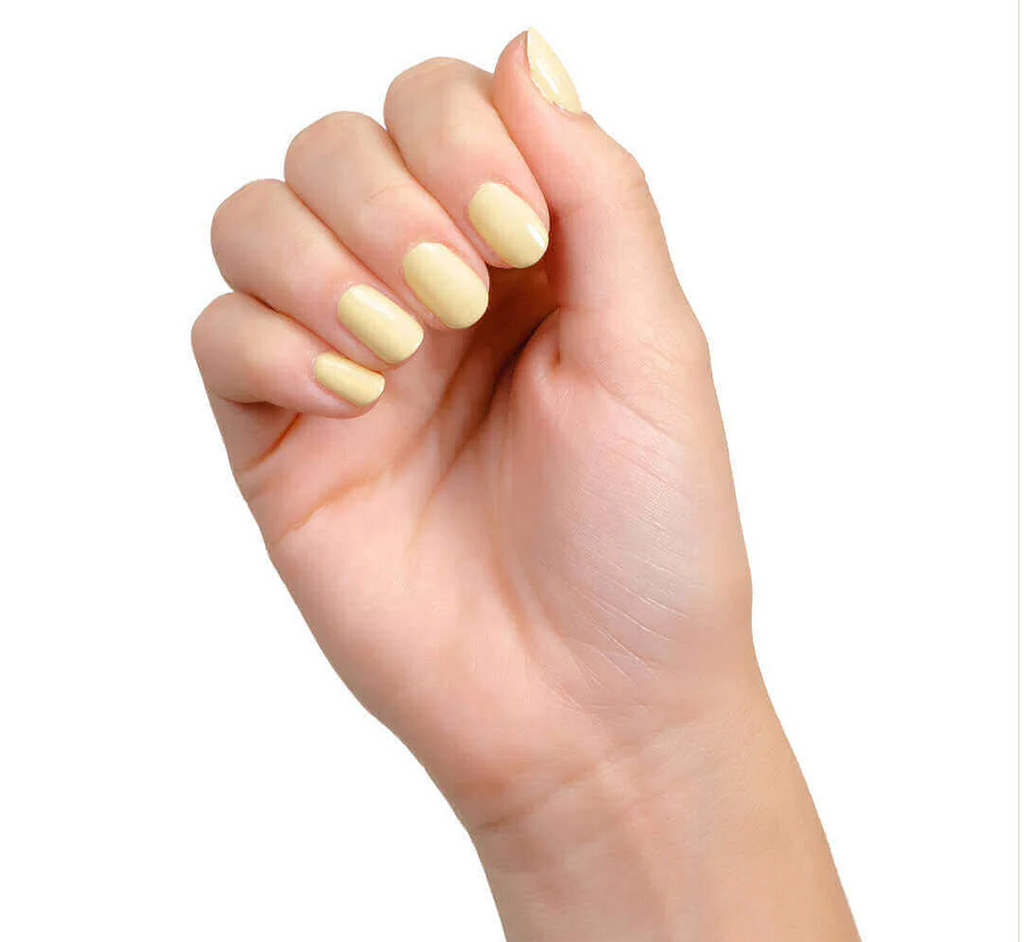 pale yellow nail color for springtime