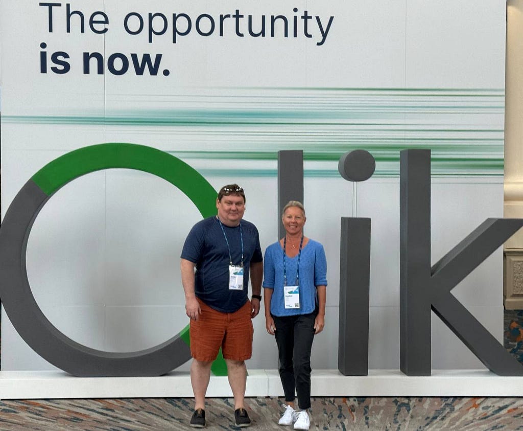 AnyChart’s Anton Baranchuk, CEO, and Heather Kennedy, CFO, at Qlik Connect 2024