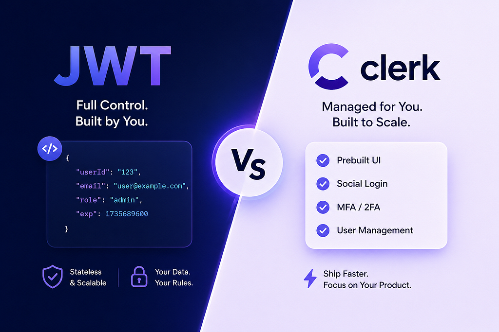 JWT or Clerk? Choosing the Right Authentication for Your Next Project