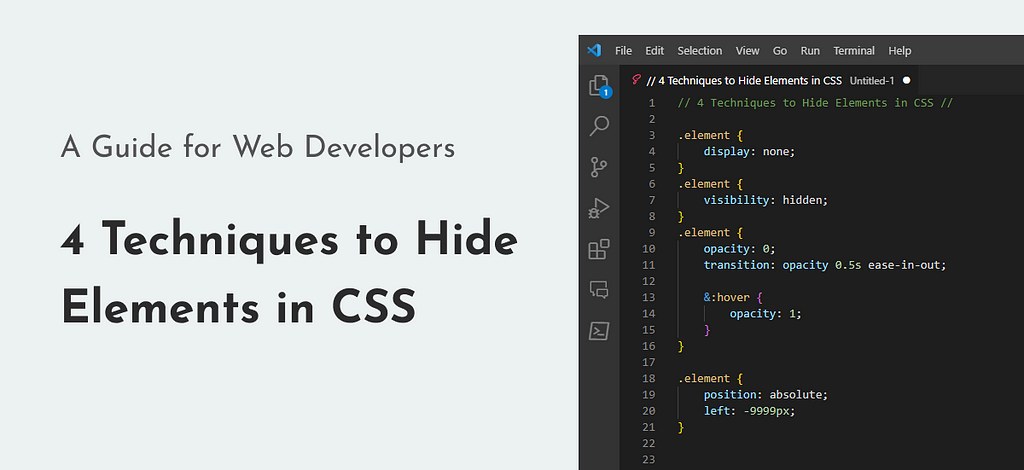 4 Techniques to Hide Elements in CSS