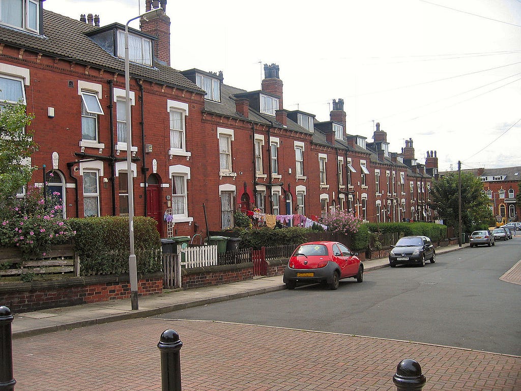 Terraced housing in the Harehills area of Leeds