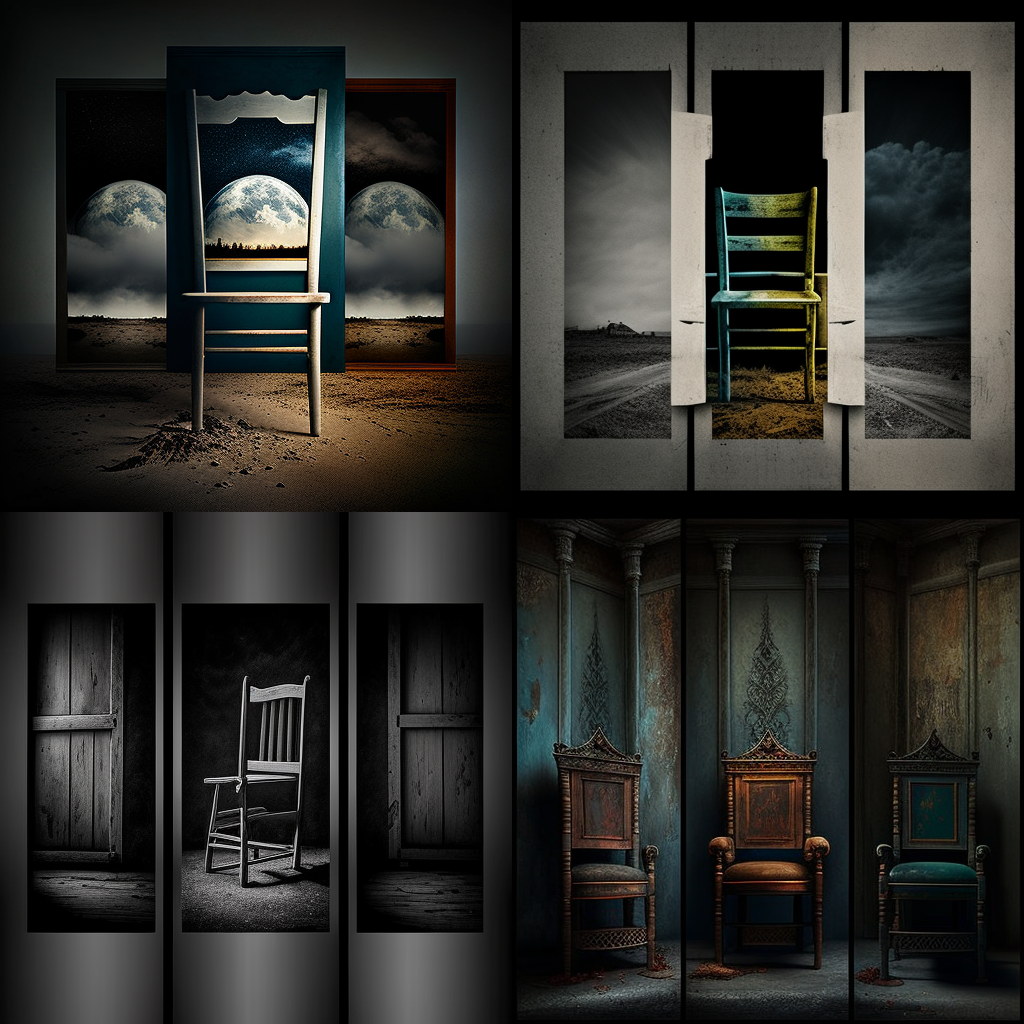 chairs, triptych