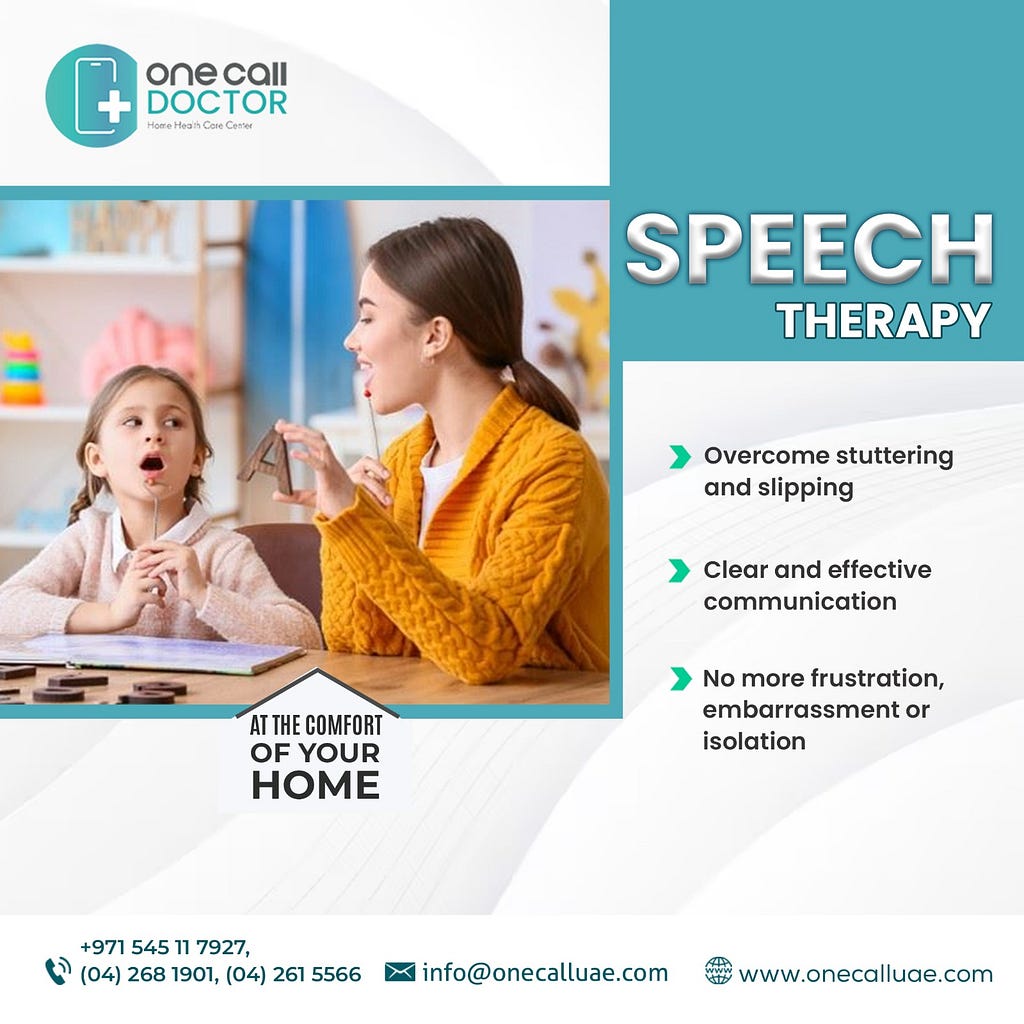 speech therapy services at home in Dubai