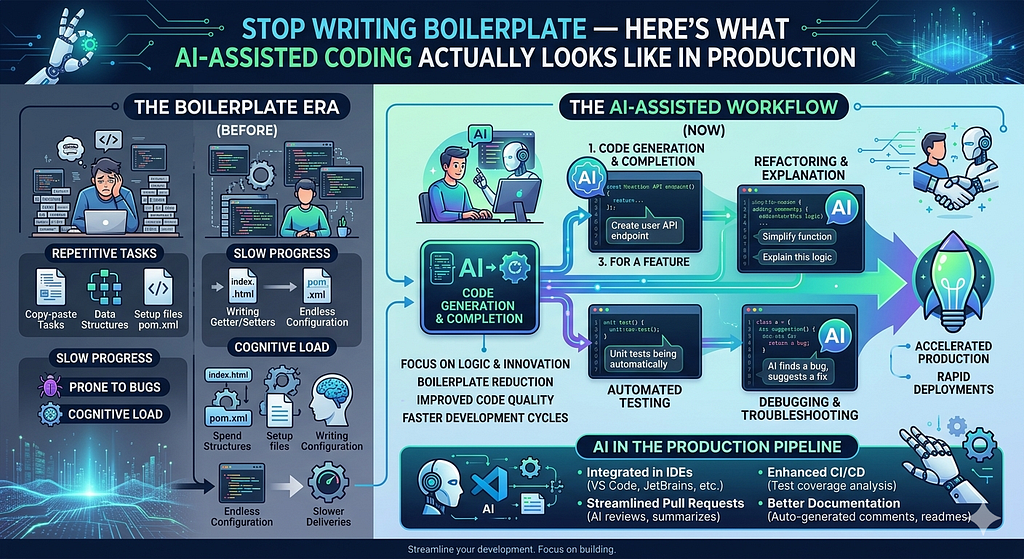 Stop Writing Boilerplate — Here’s What AI-Assisted Coding Actually Looks Like in Production
