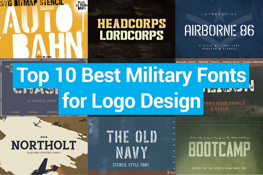 Top 10 Best Military Fonts for Logo Design