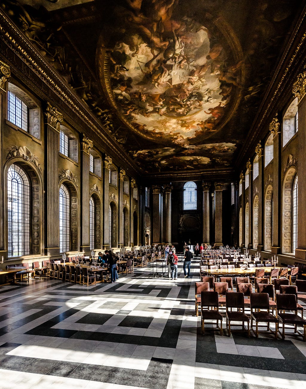 Painted Hall Photo Spot at the Royal Naval College in London, England