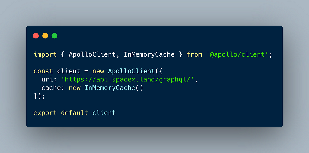 Setting up apollo-client