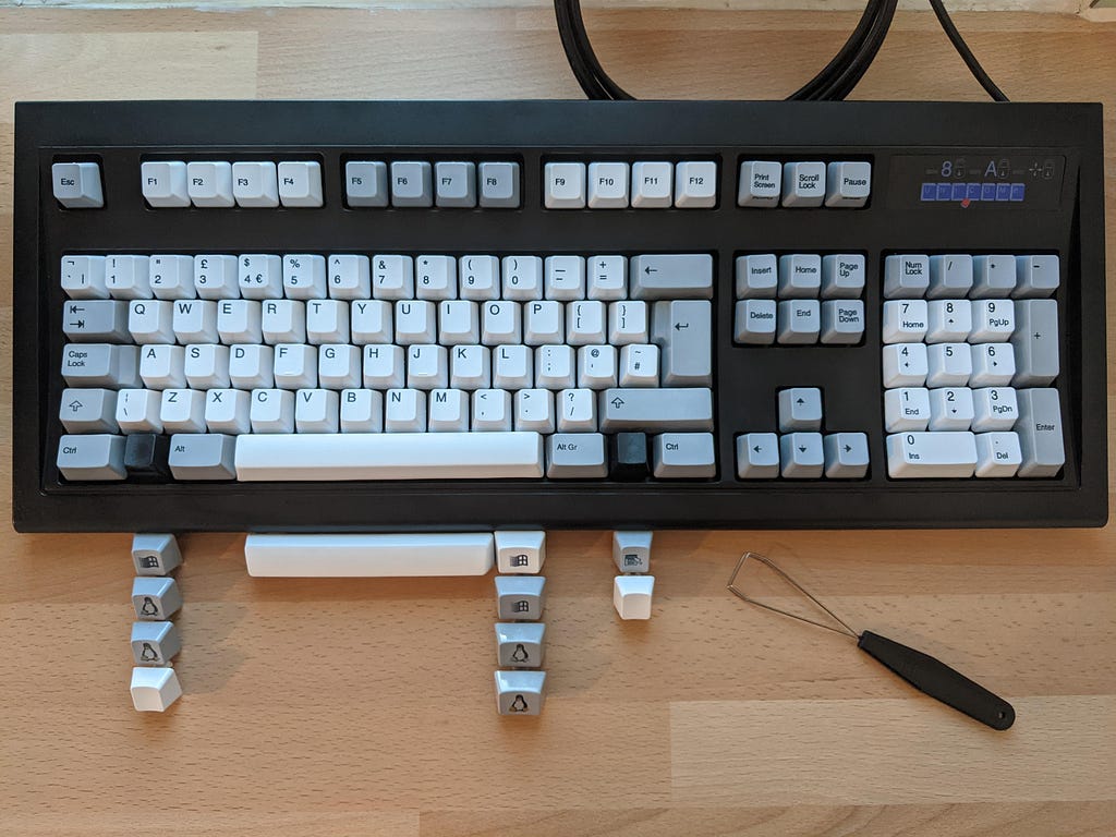 My New Model M with some of the many additional keycaps I ordered so I’d have lots of customisation options