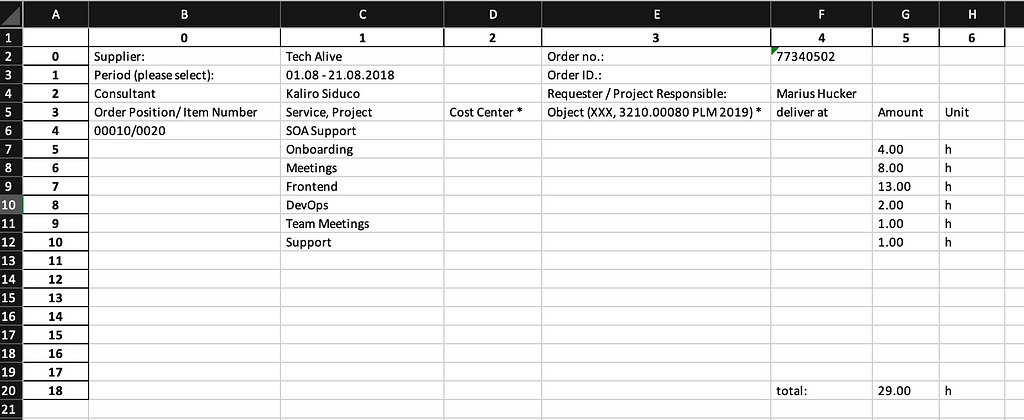 excel file conversion for giro 3.0