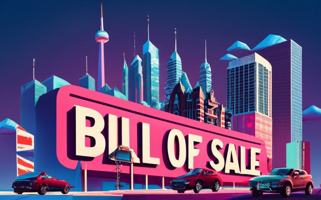 Used Car Bill of Sale Template Ontario