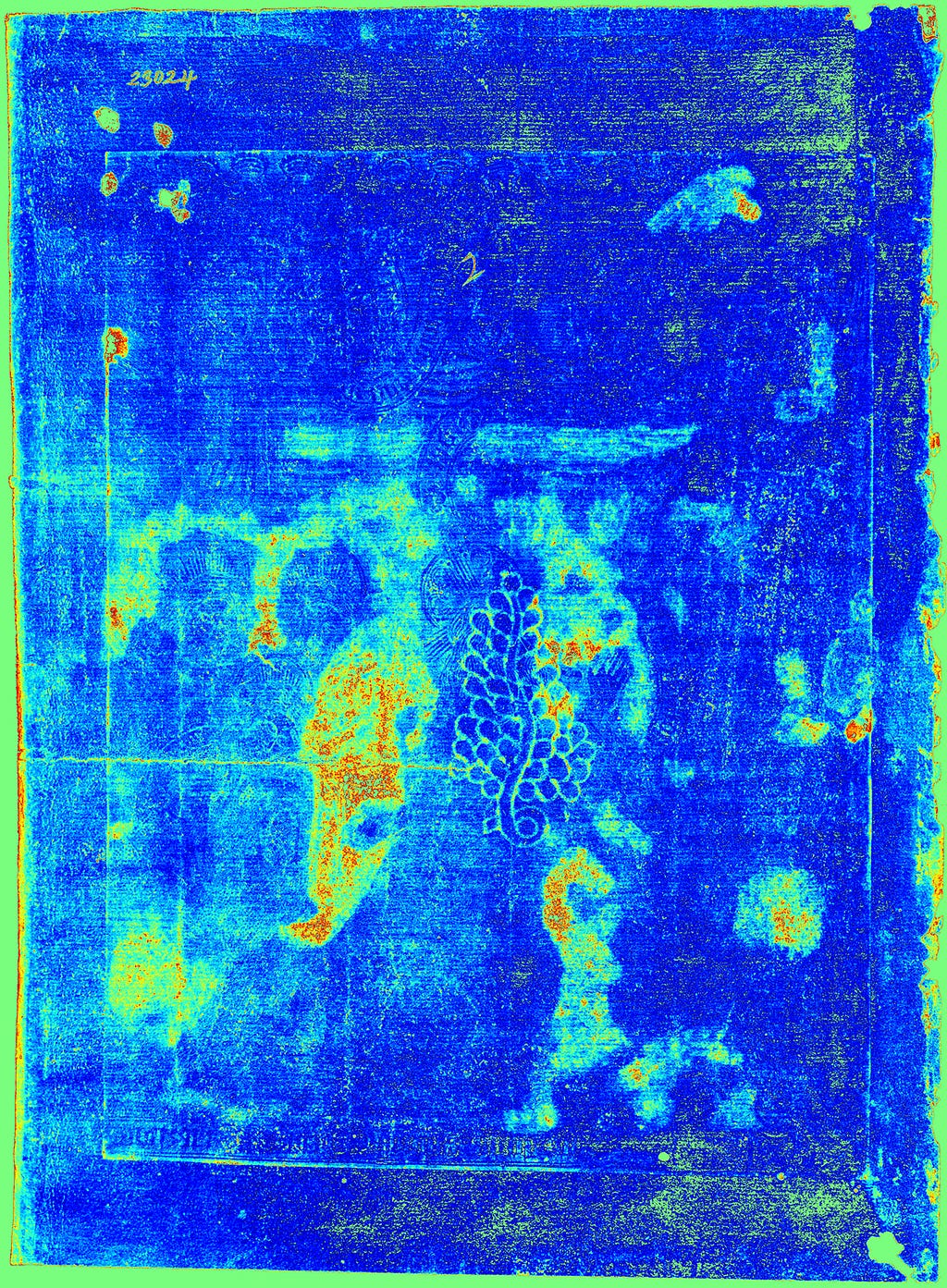 An example of use of multispectral imaging on an early printed book