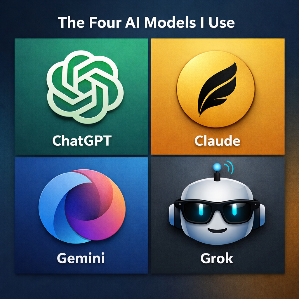I Used Four AI Models to Write and Research — Here’s What Each One Is Actually Good At