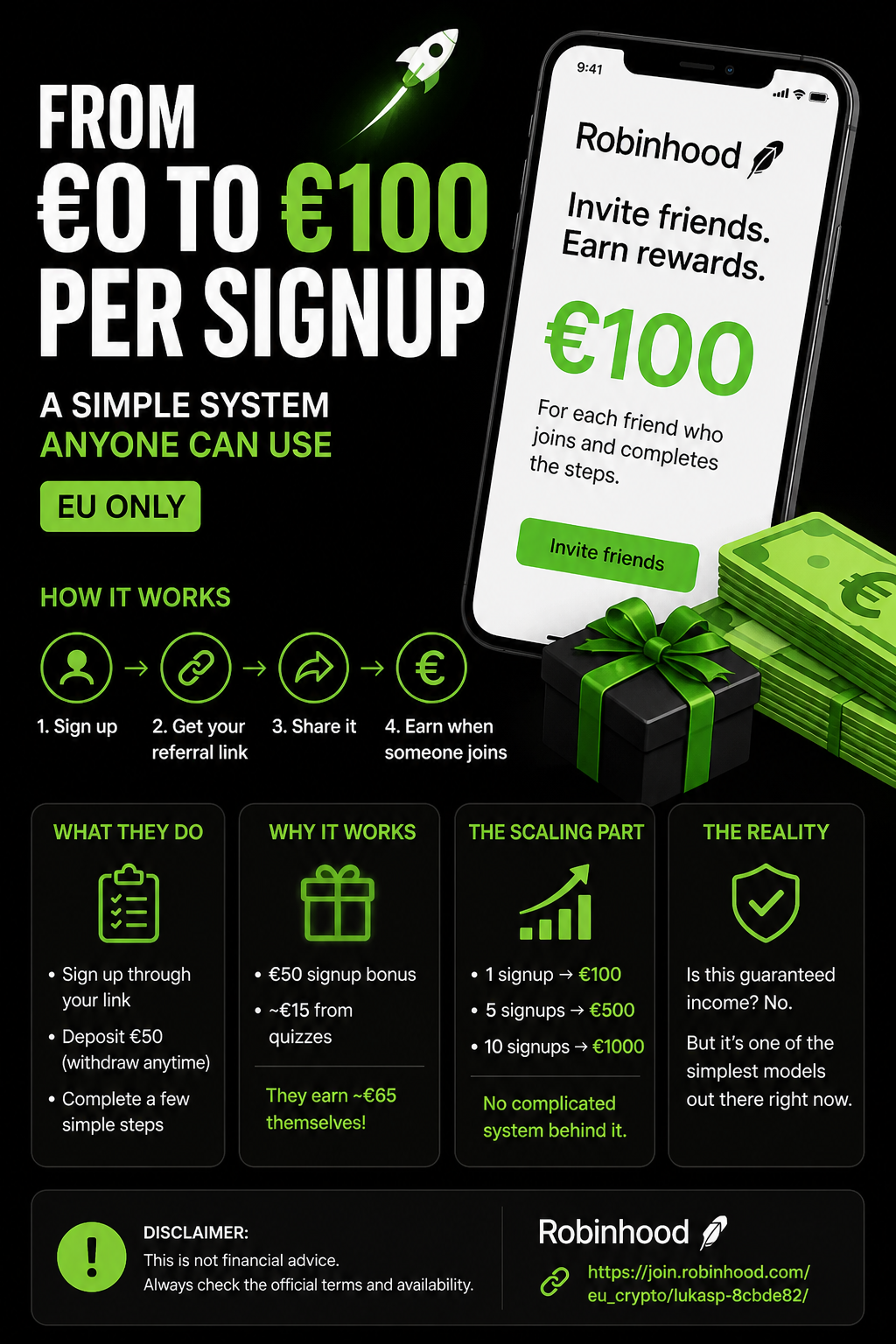  From €0 to €100 Per Signup — A Simple Side Hustle Anyone Can Try (EU Only)