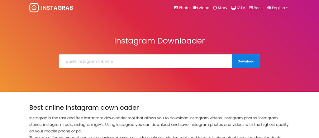 instagrab.app instagram downloader