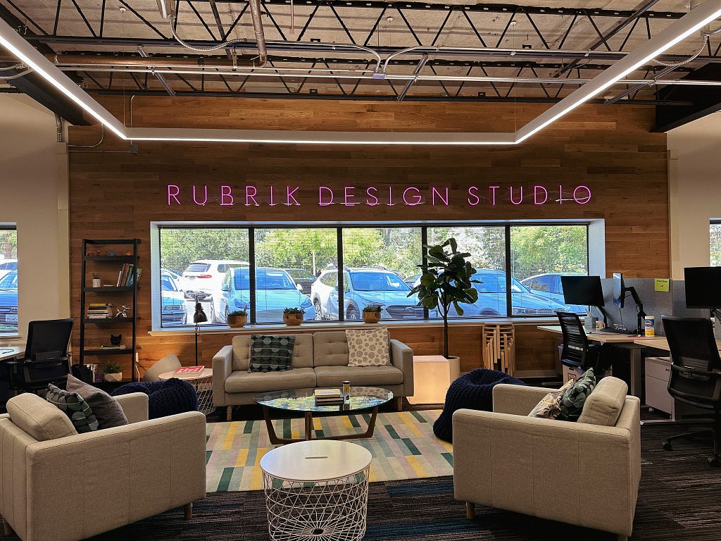 Rubrik Design Studio, the product design area in the office