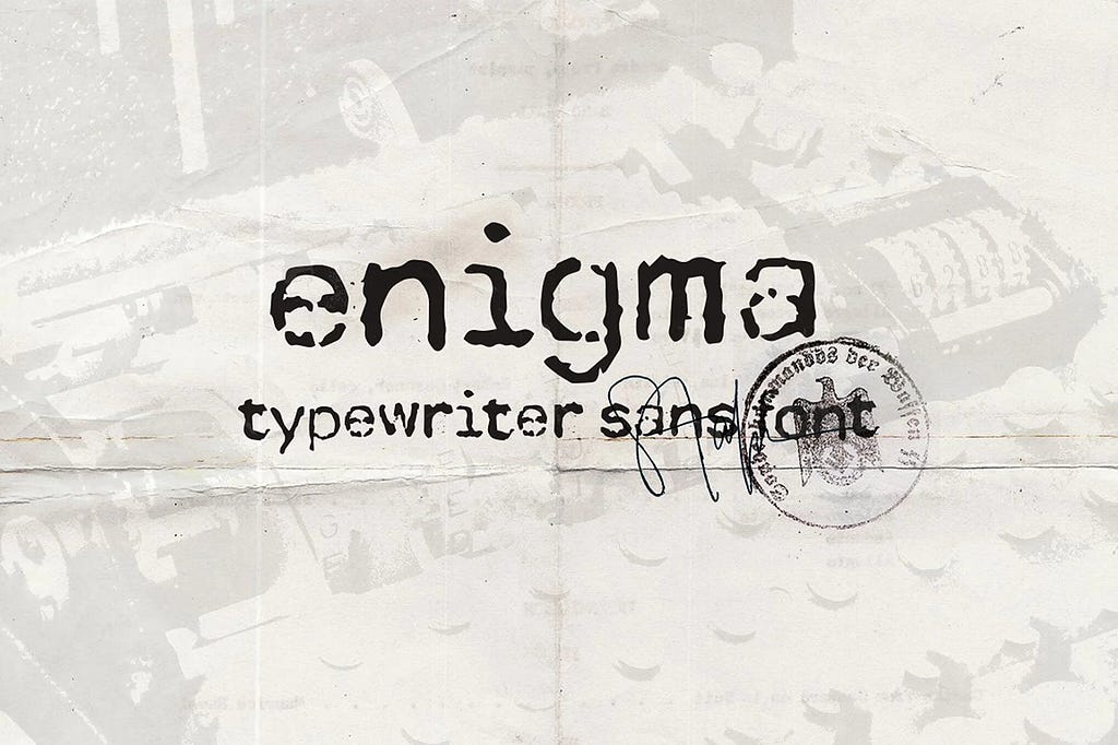 Enigma Typewriter Sans Font