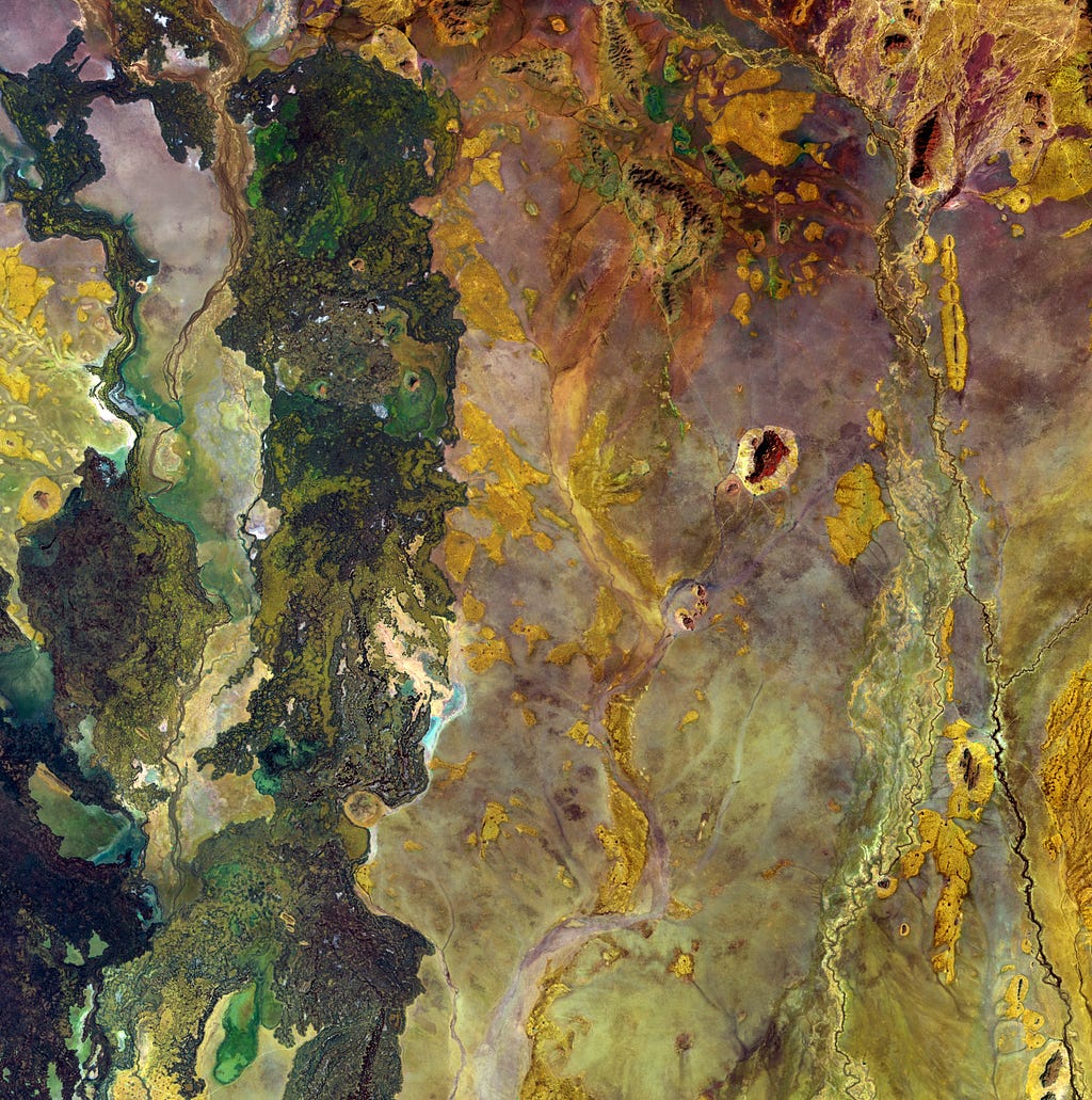 satellite image of northeastern Kenya.