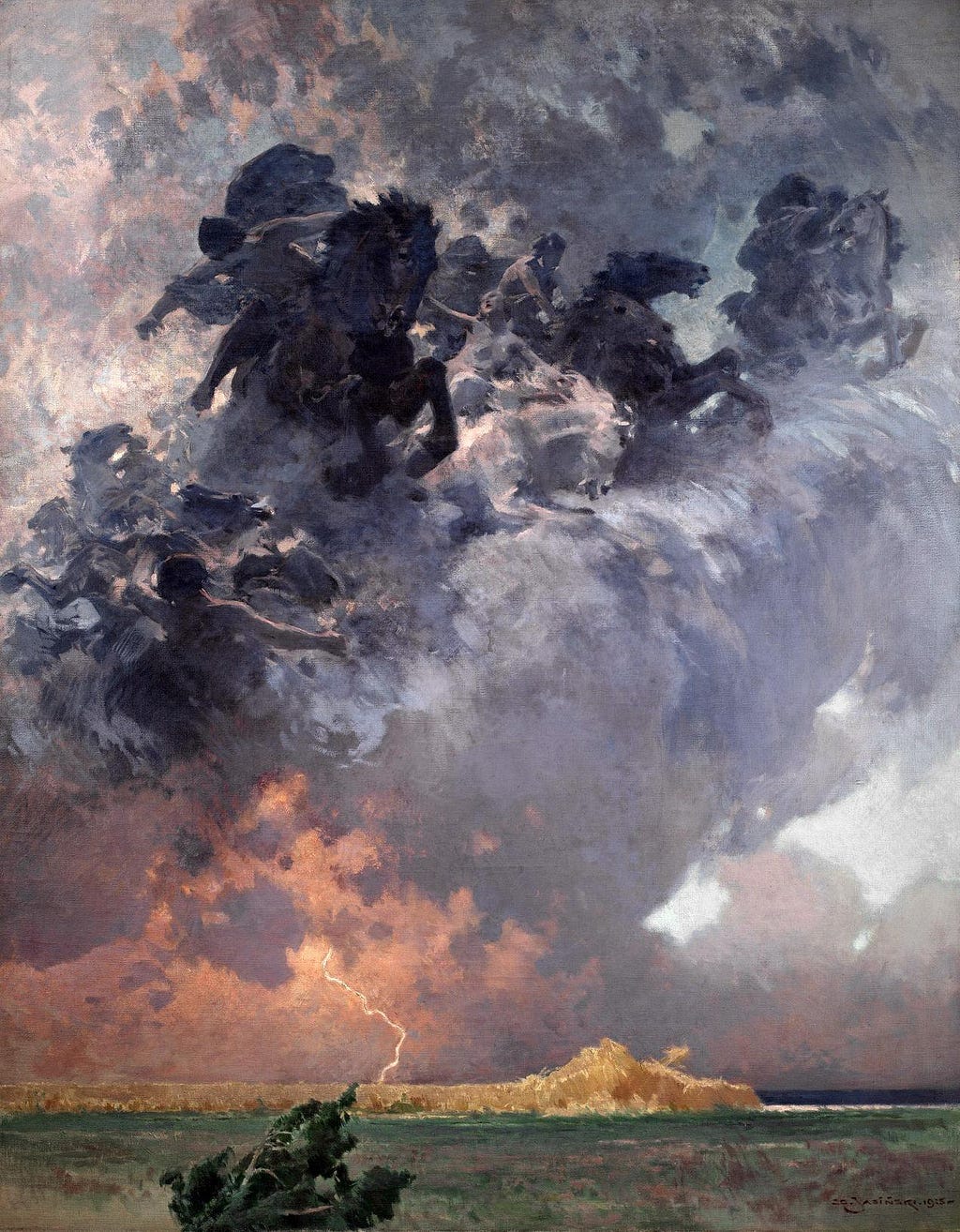 “Storm”, do pintor polonês Zdzisław Jasiński (1925).