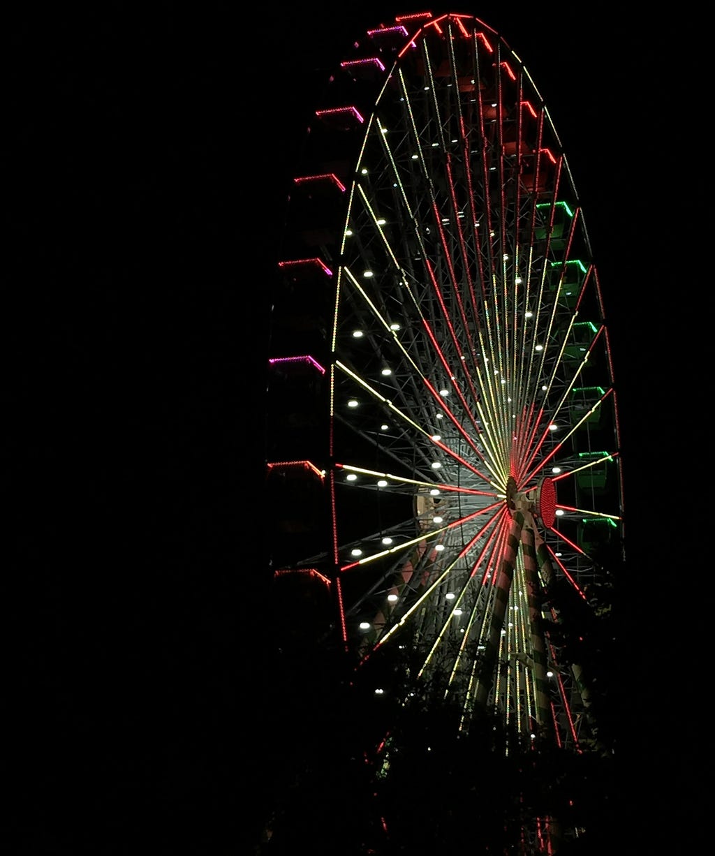 Ferris wheel at night