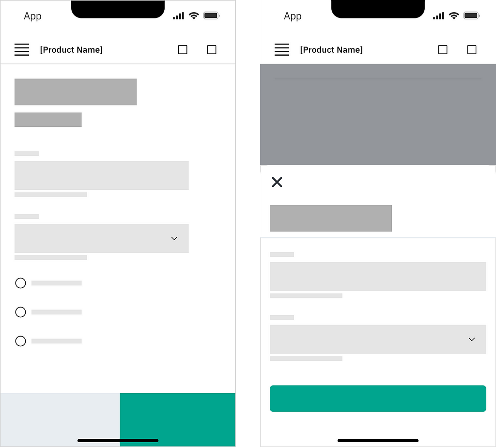 Image showing the form presentation types for mobile screens