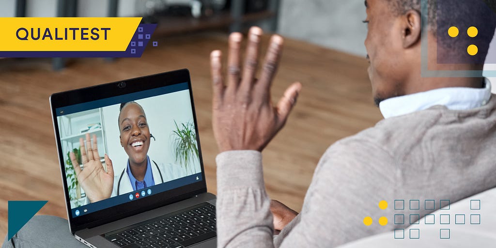 A young man consulting his doctor through a telemedicine app.