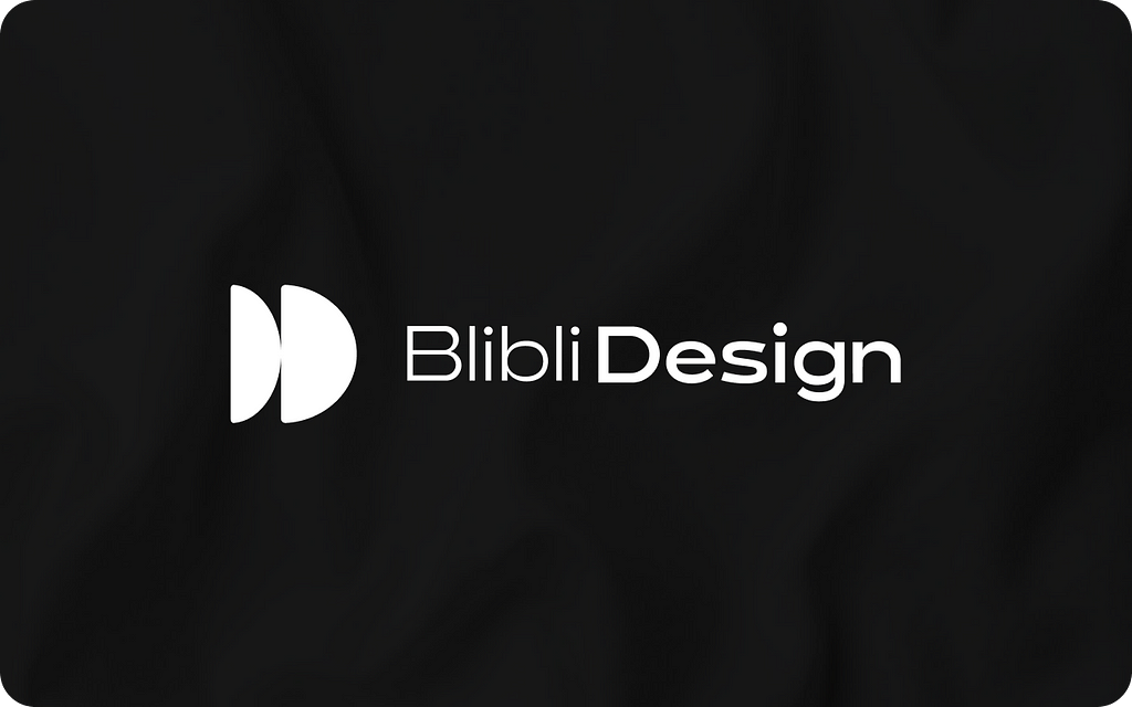 Blibli Design logo image with the logo gram and logo type in black and white