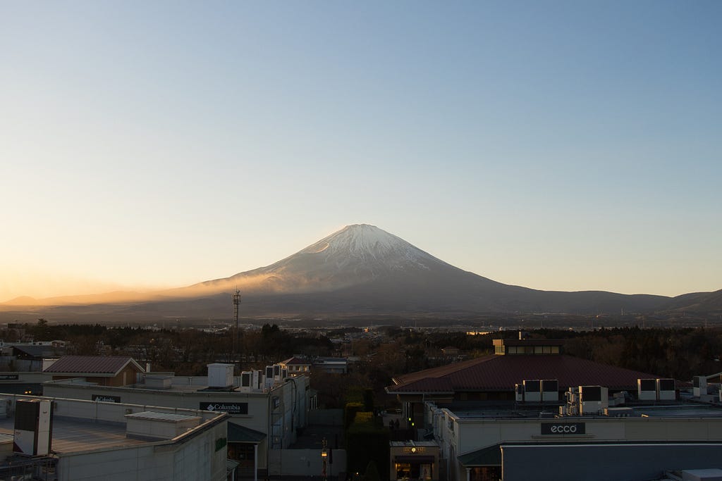 Beautiful Mount Fuji during sunset