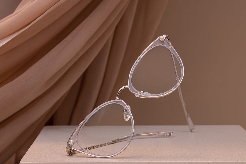 Transparent Full Rim Cat Eye Eyeglasses