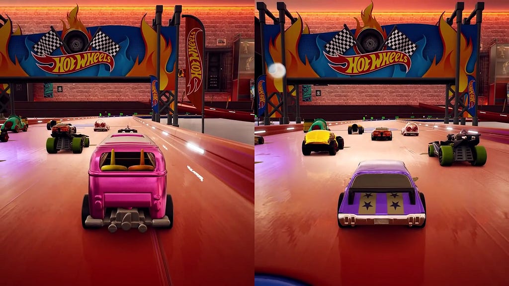 Hot Wheels Unleashed offers intense racing, even if we’re dealing with toys.