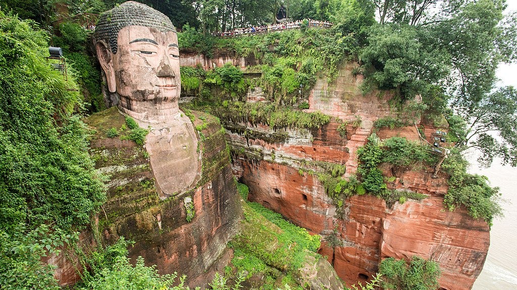 The Leshan Buddha in Sichuan (the province which leads Bitcoin hashpower)