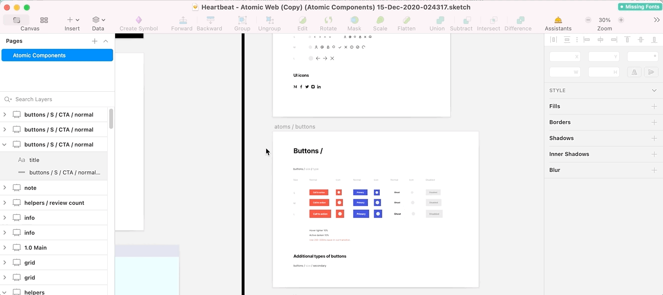 Checking for components in a converted Sketch file