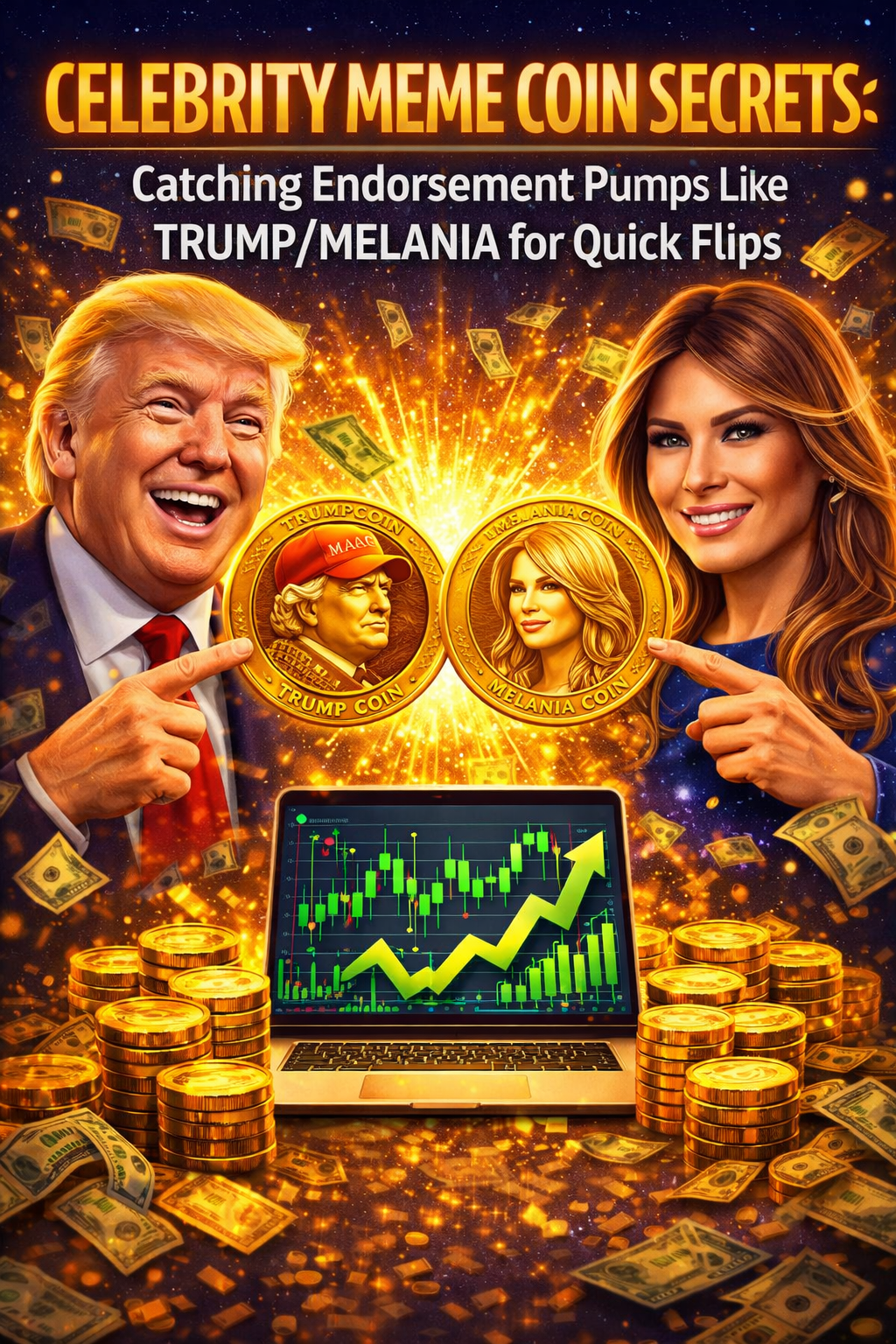 Celebrity Meme Coin Secrets: Catching Endorsement Pumps Like TRUMP/MELANIA for Quick Flips