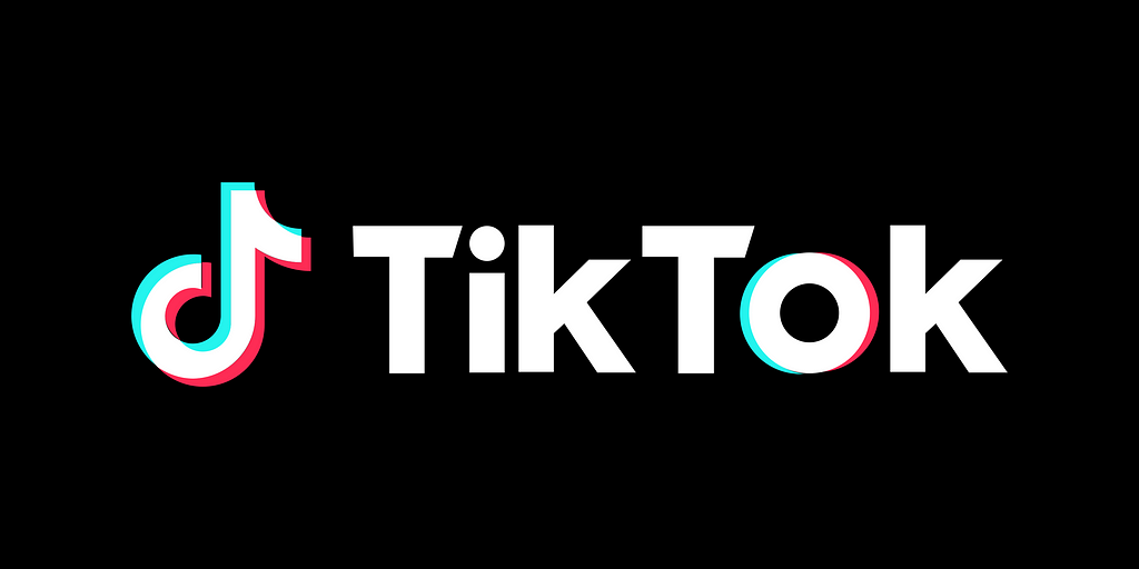 TikTok logo with black background