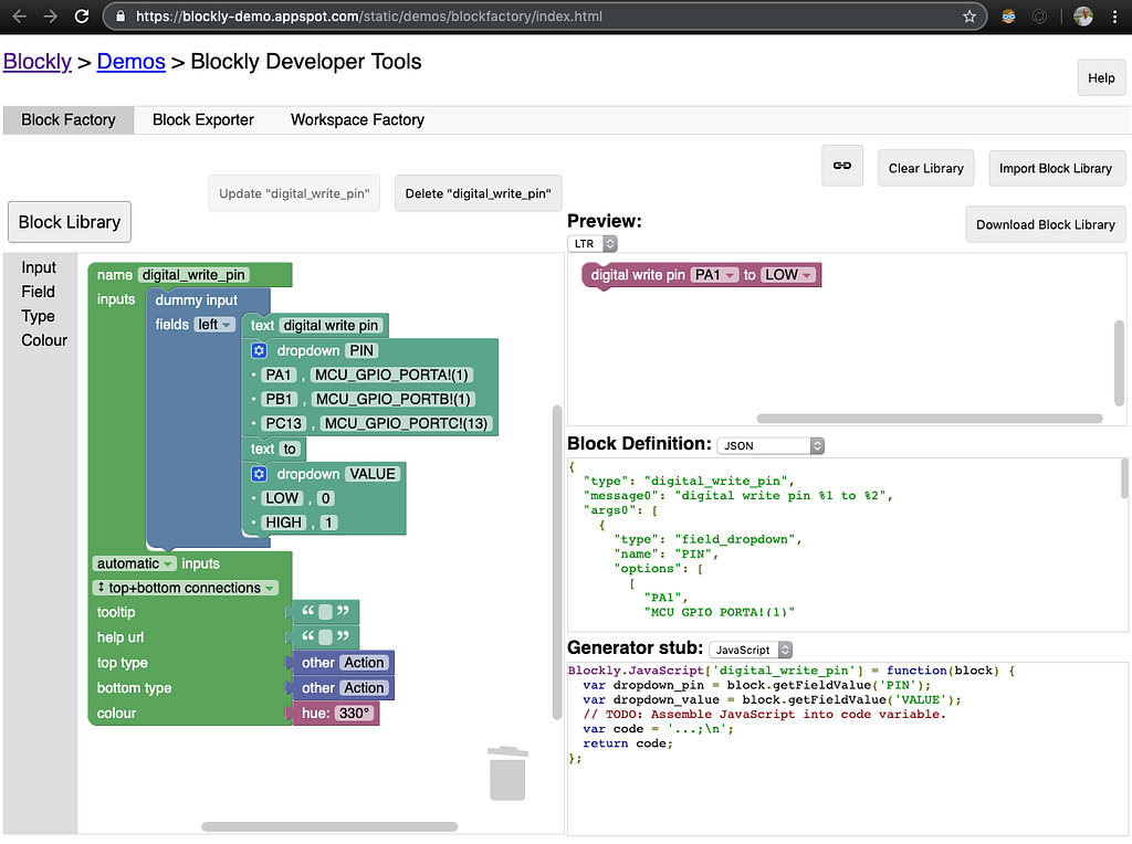 visual programming with embedded rust