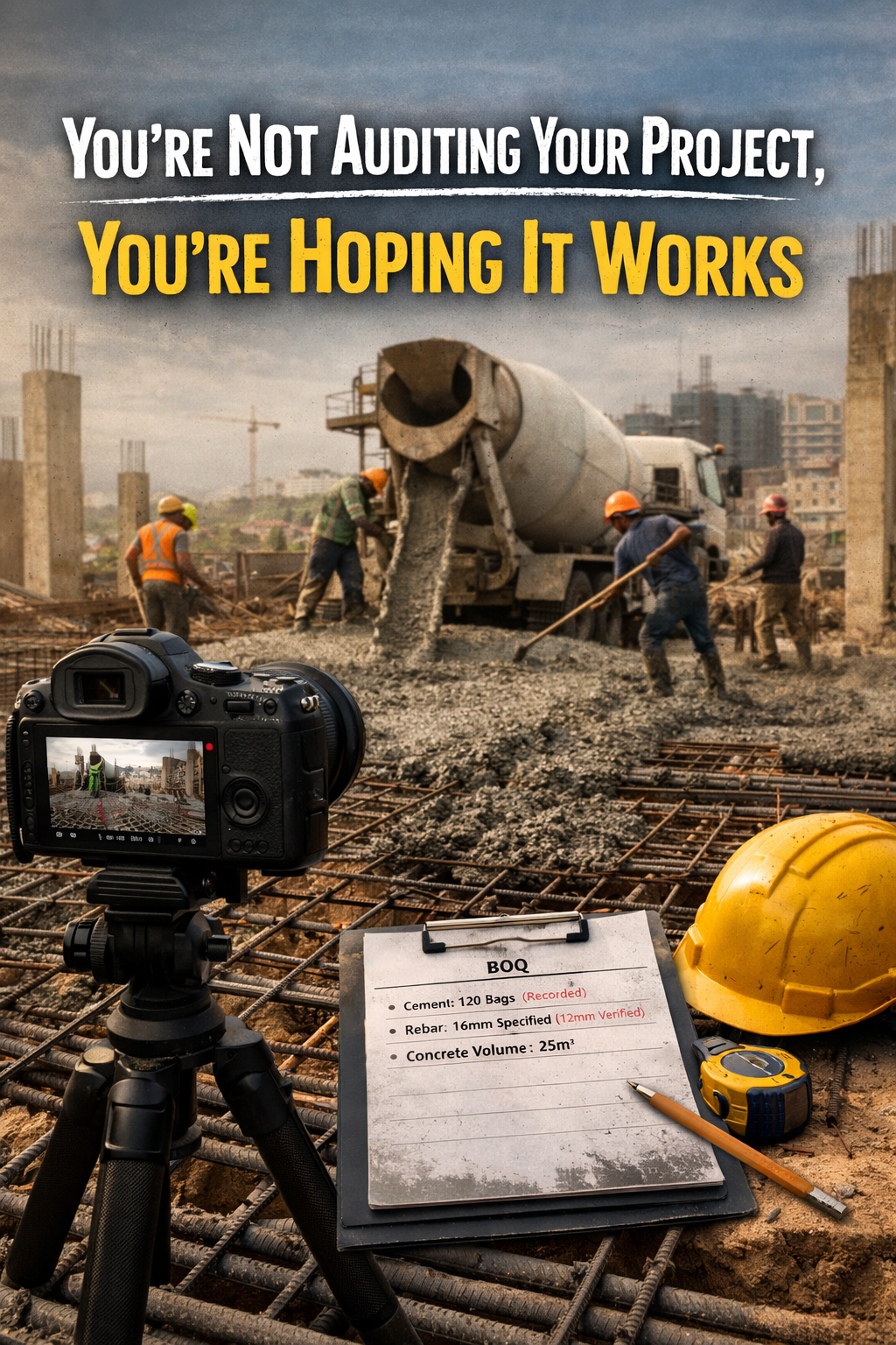 You’re looking at a concrete pour in Abuja.