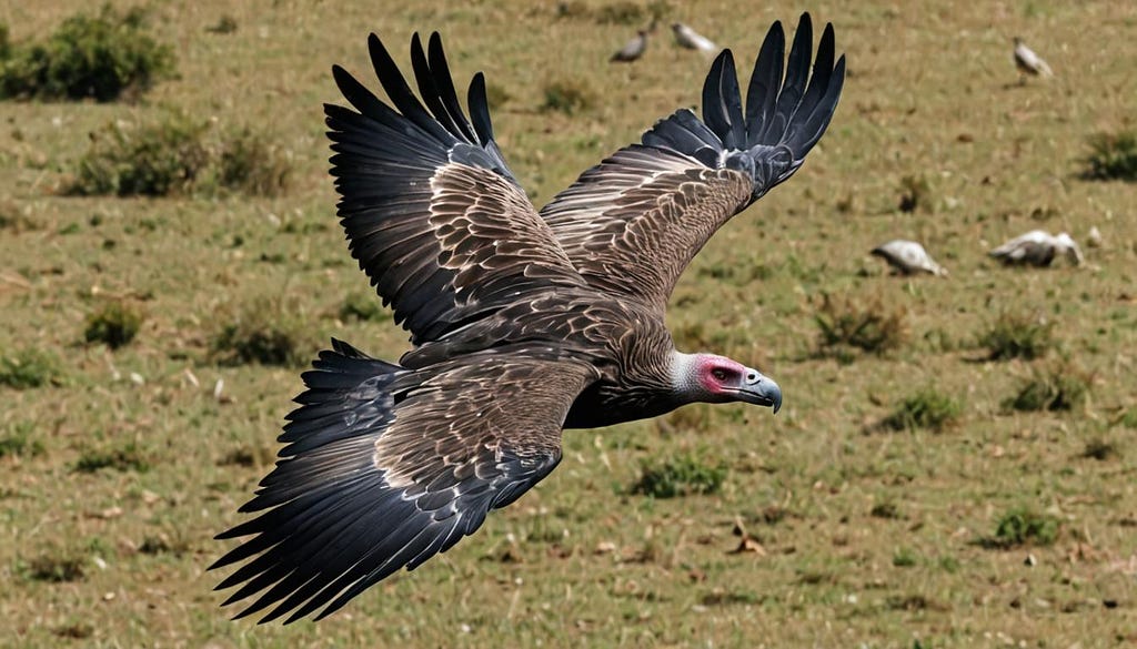 vulture, close up, circling