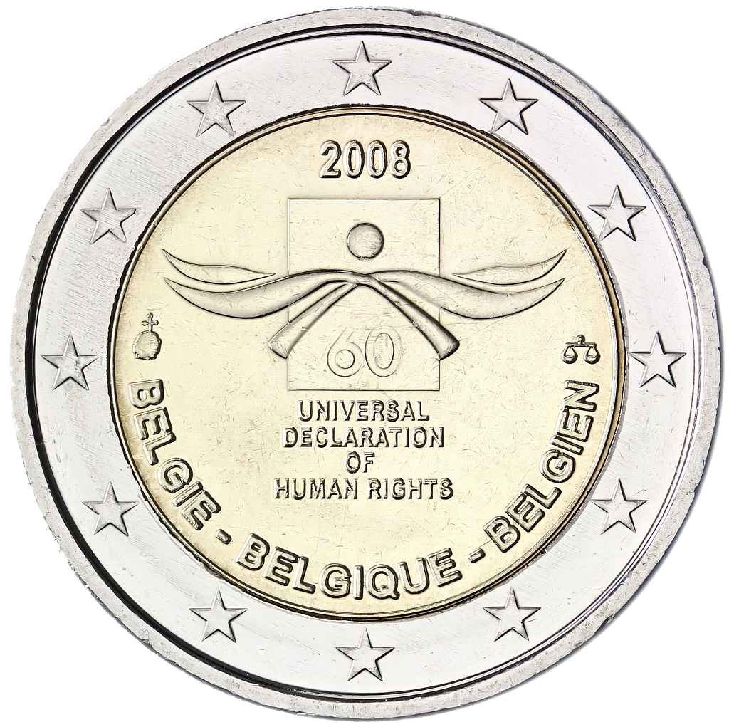 2 Euro — 2008 Commemorative coin, Belgium