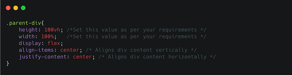 Flexbox way of centering content vertically and horizontally