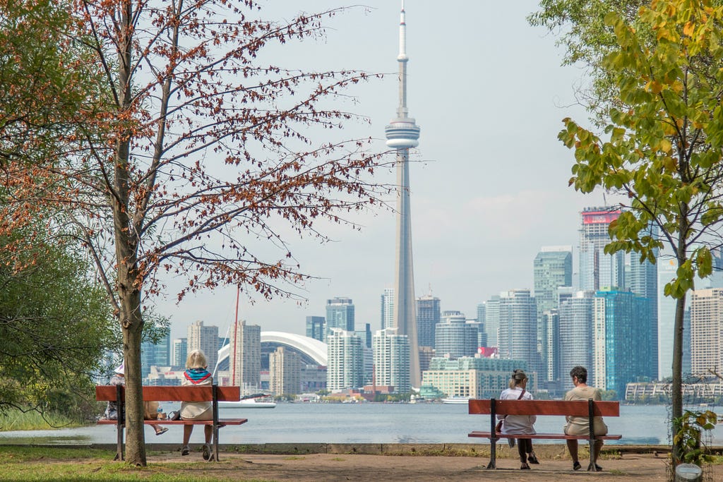 toronto skyline from the water