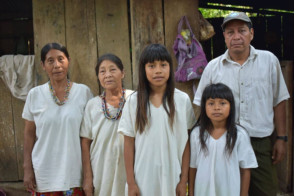 A Lacandón Maya family.
