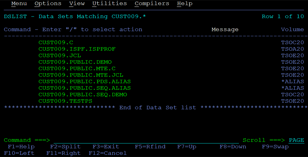 An example of how mainframe is visualized