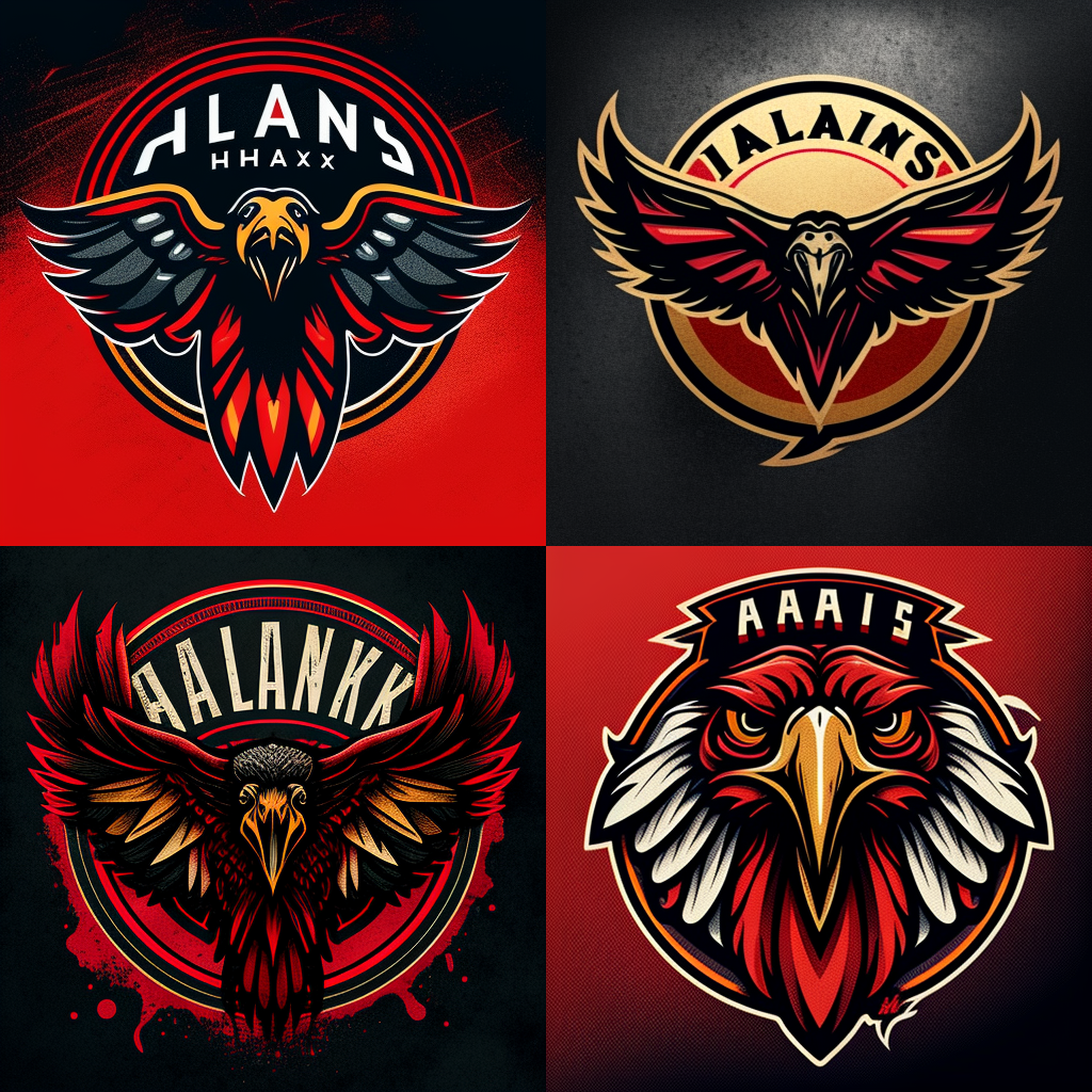 Atlanta Hawks AI-generated logo set